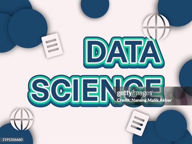 data science editable text effect. text can be changed. - data science logo stock illustrations
