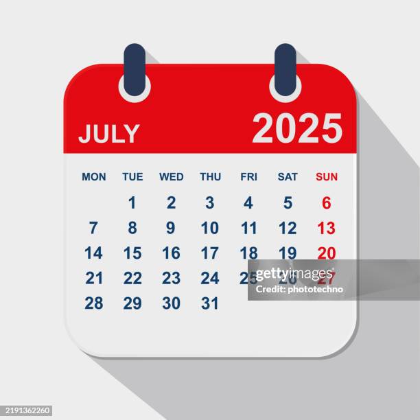 July 2025 calendar calendar planner design template week starts on monday  business vector illustration high-res vector graphic - getty images