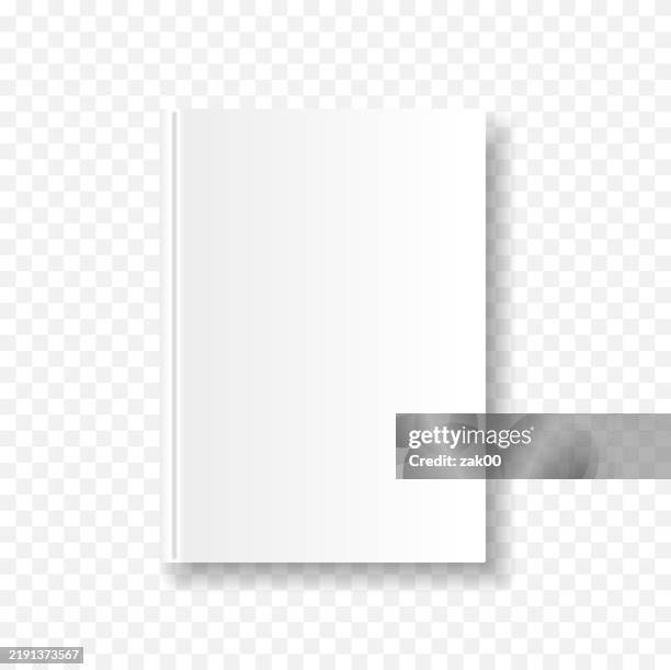 illustrazioni stock, clip art, cartoni animati e icone di tendenza di modello di libro vuoto - note book mockup