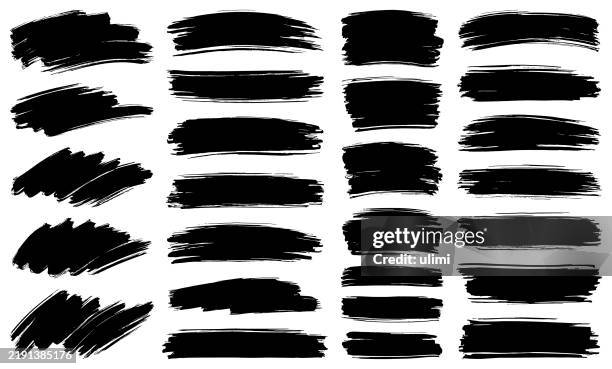 illustrations, cliparts, dessins animés et icônes de coups de pinceau de peinture - coup-de-pinceau