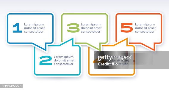 Five Step Infographic Speech Bubble Design Five Step Infographic Speech Bubble Design