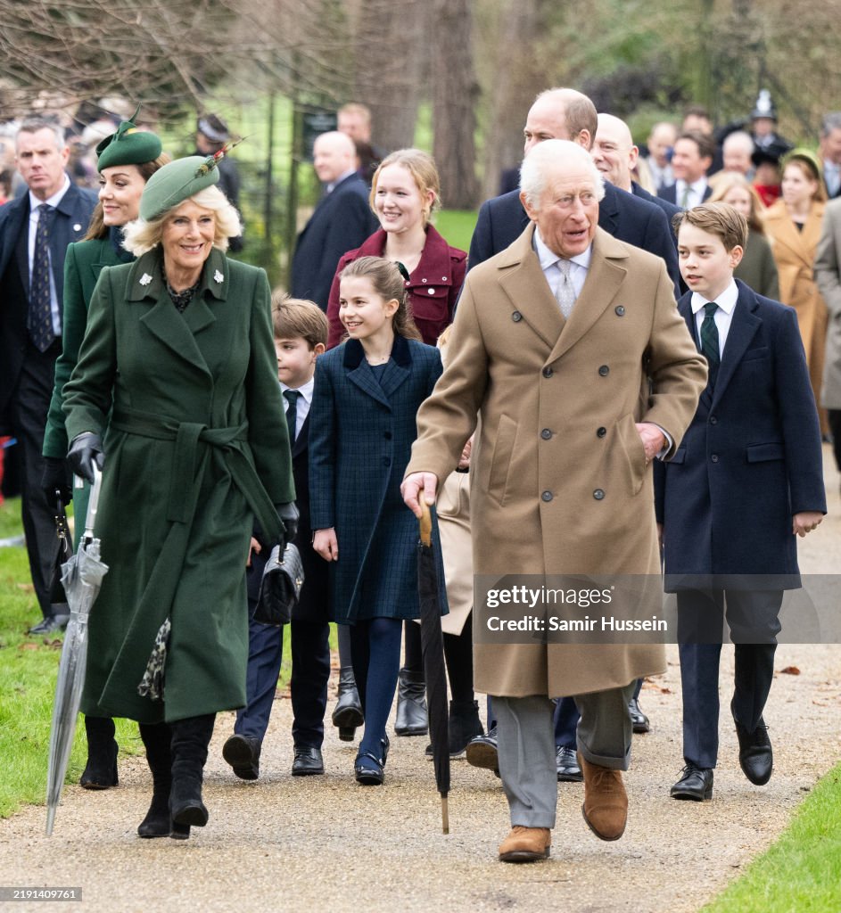 The British Royal Family Attend The Christmas Morning Service