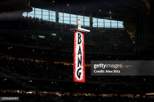Beyoncé performs during the halftime show for the game between the Baltimore Ravens and the Houston Texans at NRG Stadium on December 25, 2024 in...