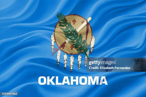 flag of oklahoma - norman oklahoma stock pictures, royalty-free photos & images