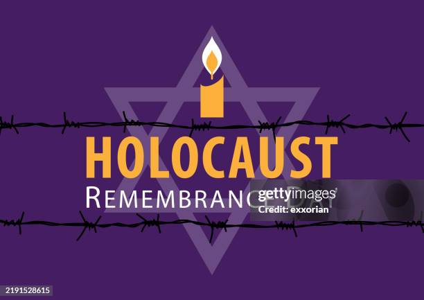 ilustrações, clipart, desenhos animados e ícones de lembrando o holocausto - dia-da-memória-do-holocausto