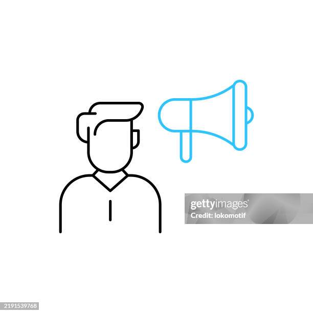 personalized marketing two color line icon with editable stroke. the icon is suitable for web design, mobile apps, ui, ux, and gui design. - personalized service stock illustrations