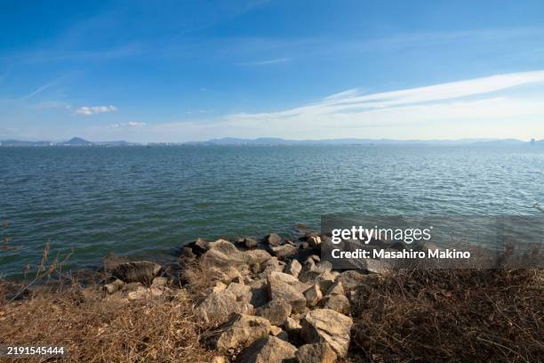 lake biwa shore - otsu city stock pictures, royalty-free photos & images