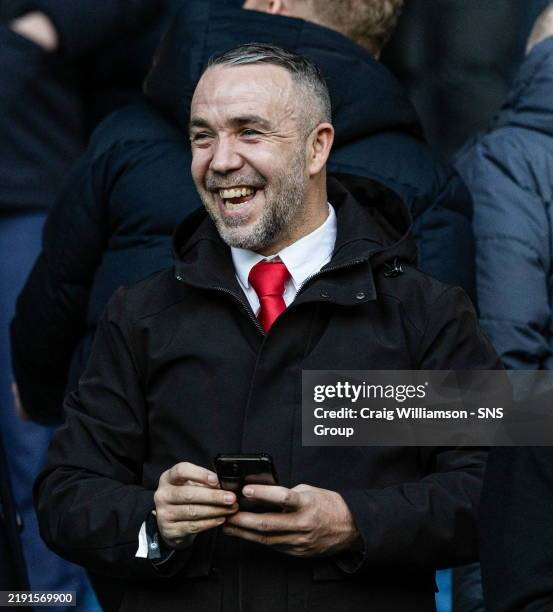 Greenock Morton Manager Dougie Imrie during a William Hill Premiership match between Rangers and Celtic at Ibrox Stadium, on January 02 in Glasgow,...