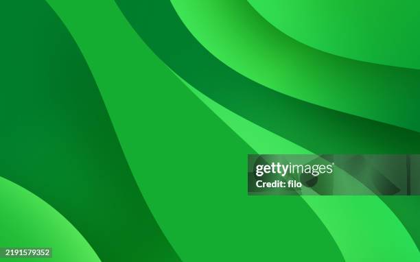 abstract green wave curve layers background - 3d objects balance stock illustrations