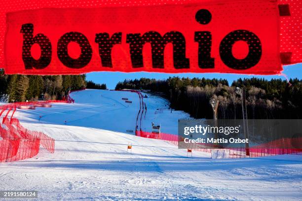 General view of Bormio and the Olympic slope for the men's alpine races of the Milan Cortina 2026 Winter Olympics after the Audi FIS Alpine Ski World...