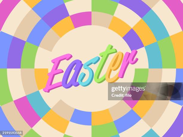 easter circle rays message sunshine background - easter mass stock illustrations