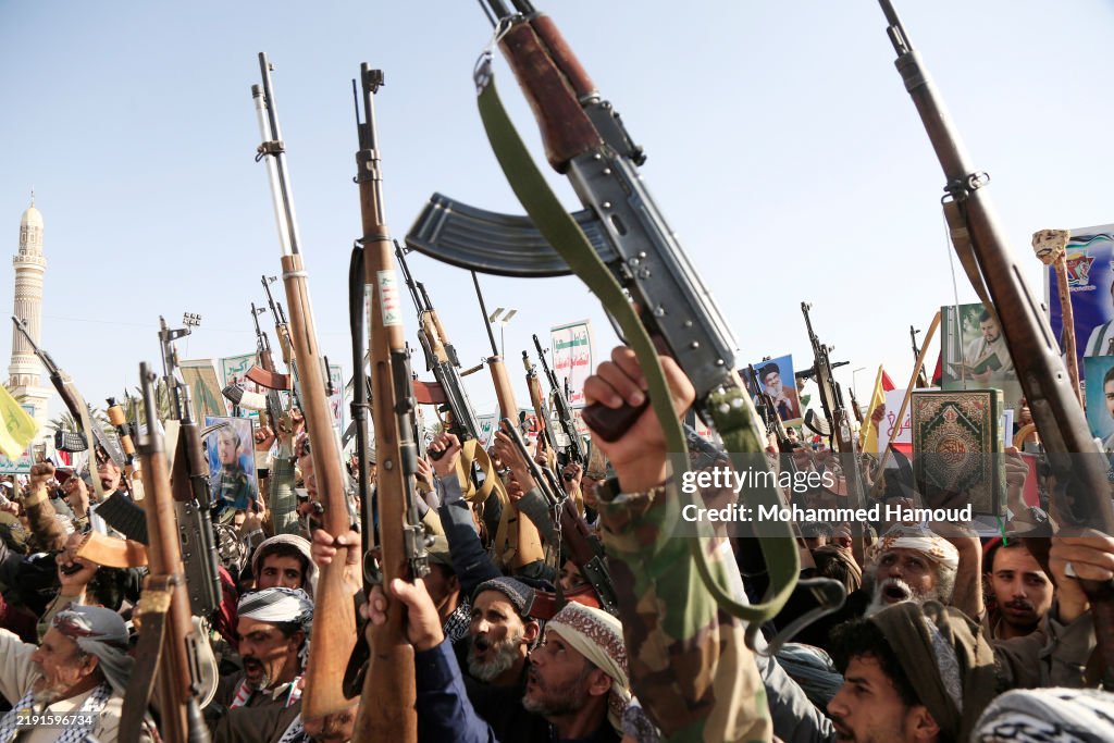 Houthi Supporters Protest Against Israeli Aerial Attacks On Yemen