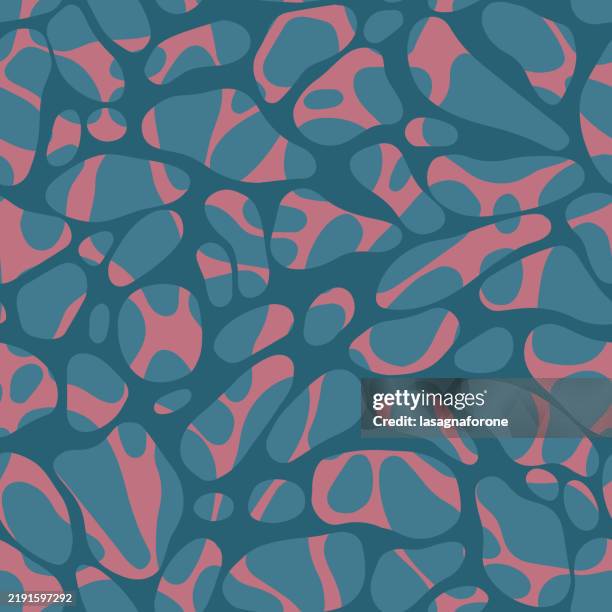 seamless organic structure vector pattern - interlocking circle stock illustrations