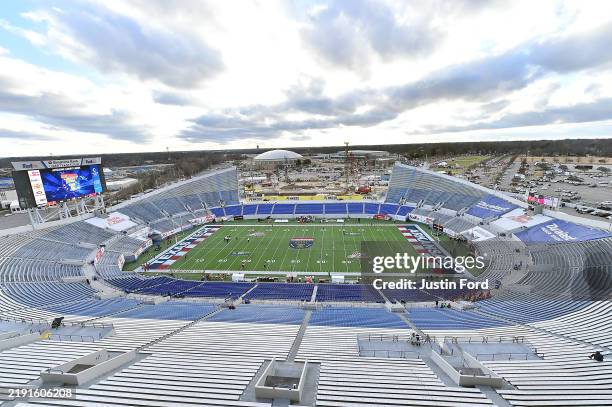 General view of Simmons Bank Liberty Stadium before the AutoZone Liberty Bowl game between the Texas Tech Red Raiders and the Arkansas Razorbacks on...
