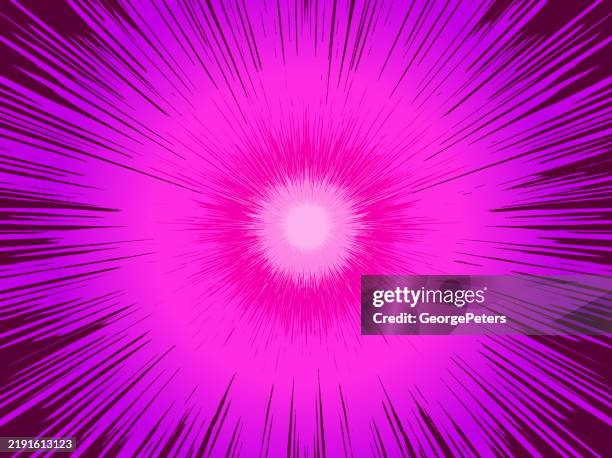 vector sunburst with rays of light - hyperspace stock illustrations