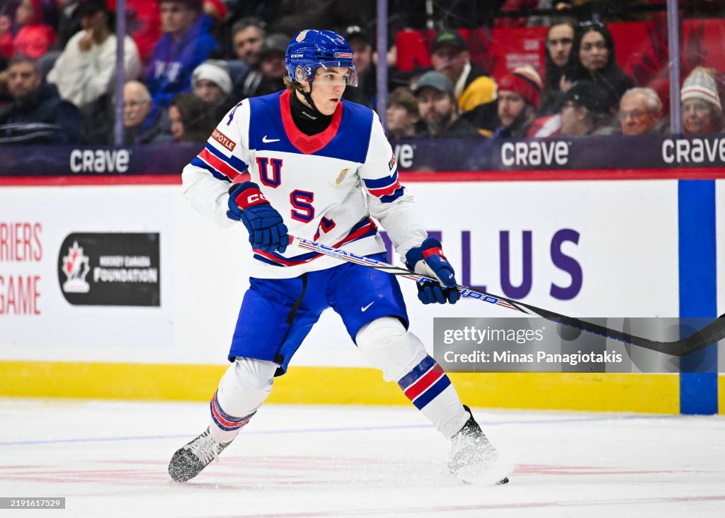 Colin Ralphs Colin Ralph of Team USA skates in the third period against Team... News ...