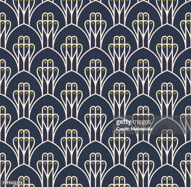 art deco background pattern. - art nouveau background stock illustrations