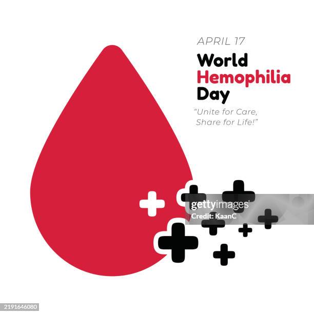 illustration zum welt-hämophilie-tag. sensibilisierung für blutkrankheiten. vektor stock illustration. - hämophilie stock-grafiken, -clipart, -cartoons und -symbole