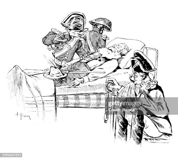 Antique Image From French Magazine Novel High-Res Vector Graphic