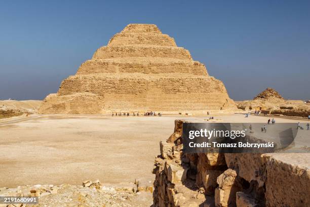 the step pyramid of djoser in saqqara - eternity stairs stock pictures, royalty-free photos & images