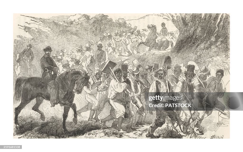Fugitive slaves going to the fortification works