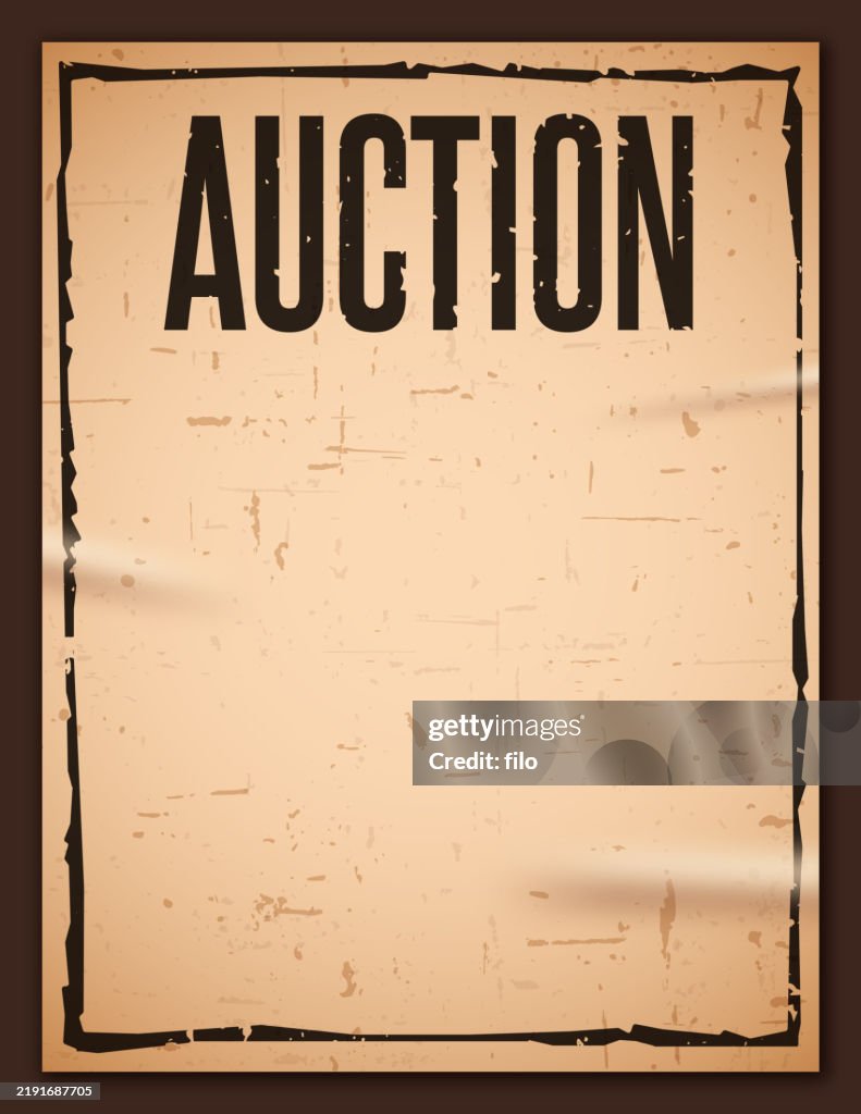 Auction Background Examples Auction Poster Vintage Grunge Background High-Res Vector Graphic ...