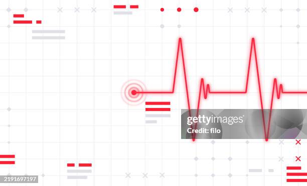 gesundheit herzpuls spur roter abstrakter hintergrund - intensivmedizin stock-grafiken, -clipart, -cartoons und -symbole
