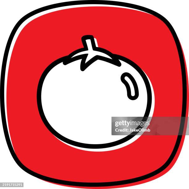tomato doodle 2 - cherry tomatoes stock illustrations