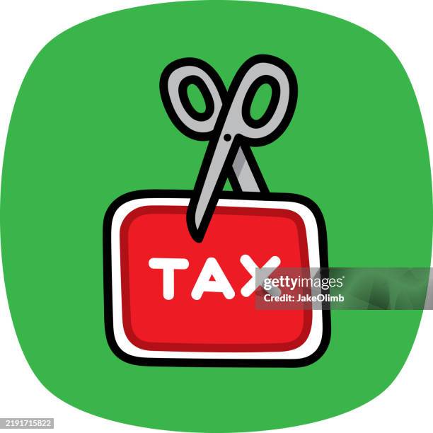 tax cuts doodle 1 - tax forms stock illustrations