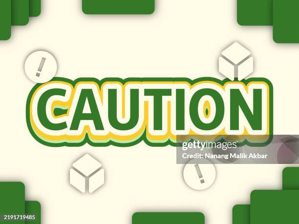 caution editable text effect. text can be changed. - editable vector text effect stock illustrations