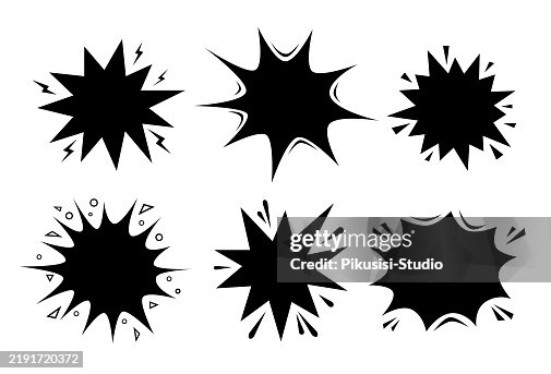 Comic style burst shapes graphic design elements Comic style burst shapes graphic design elements