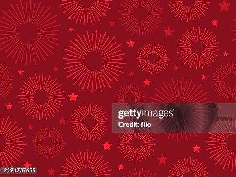 Seamless Red Firework Celebration Modern Background Seamless Red Firework Celebration Modern Background