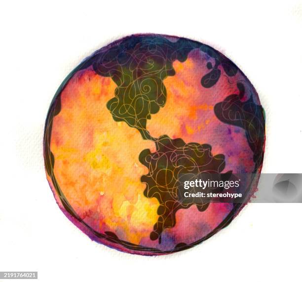 red earth - mars landscape stock illustrations