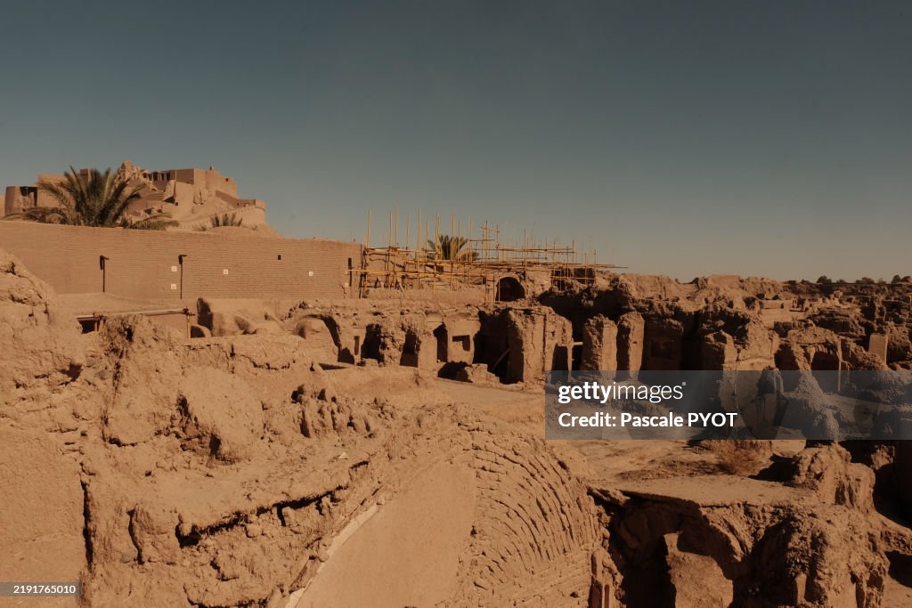 Ruins of Bam Citadel in Iran, in Kerman Province