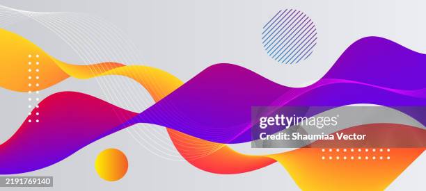 fluid colorful gradient background vector on silver white grey background. design template for ads, banner, poster, cover, web, brochure, wallpaper, and flyer. - halftone screen stock illustrations