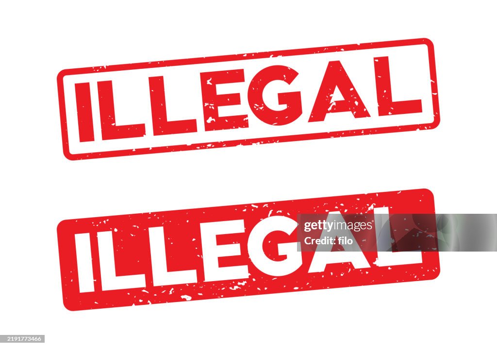 Illegal Document Red Ink Stamp
