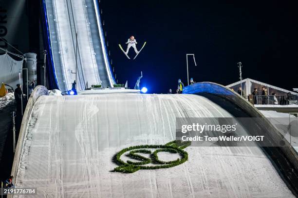 Stefan Kraft of Austria competes during the FIS World Cup Ski Jumping Four Hills Tournament Men Oberstdorf Individual HS137 on December 29, 2024 in...