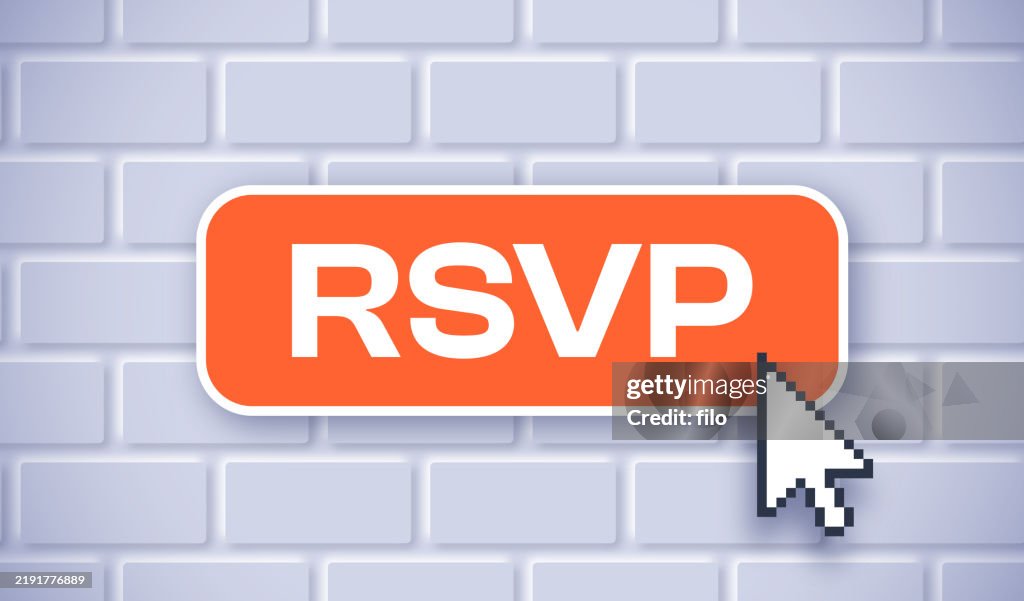 RSVP Button Wall Sign with Computer Cursor