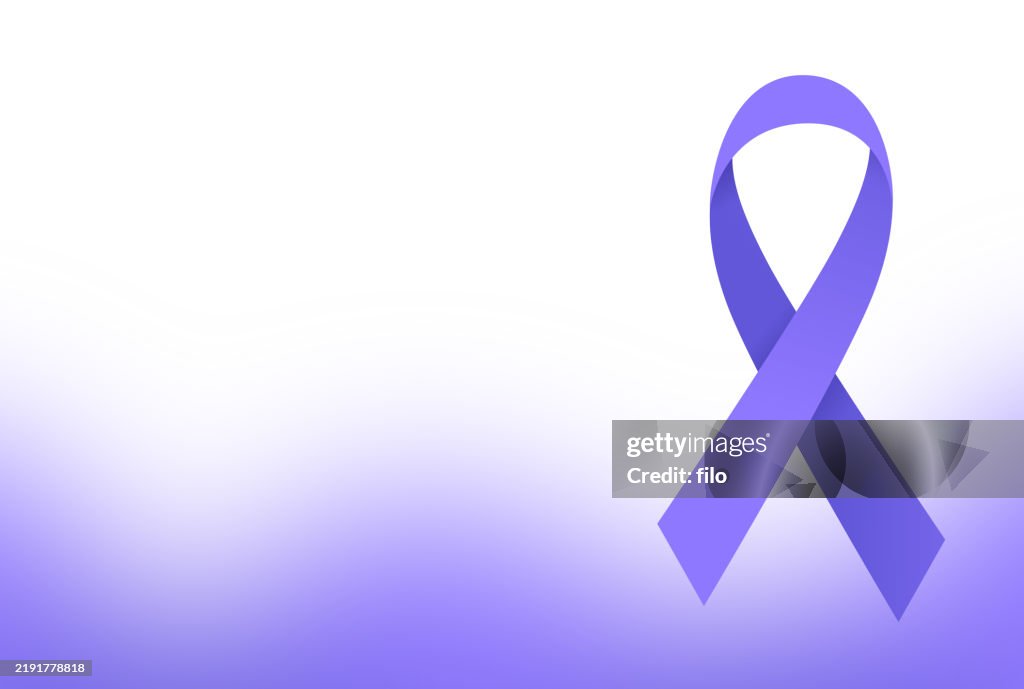 Purple Cause Ribbon Background