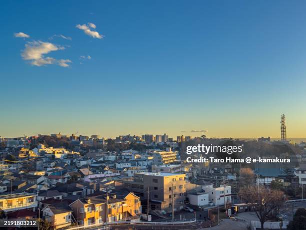 the residential district in kanagawa of japan - präfektur kanagawa stock-fotos und bilder