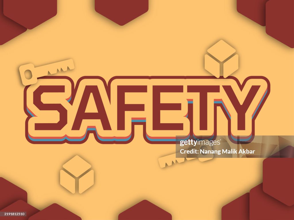 Safety Text Design Safety Editable Text Effect Text Can Be Changed High-Res Vector Graphic ...