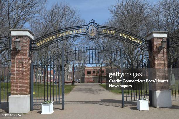 The Gates on the Western Connecticut State University Midtown Campus. Evan Walker is a senior studying history at Western Connecticut State...