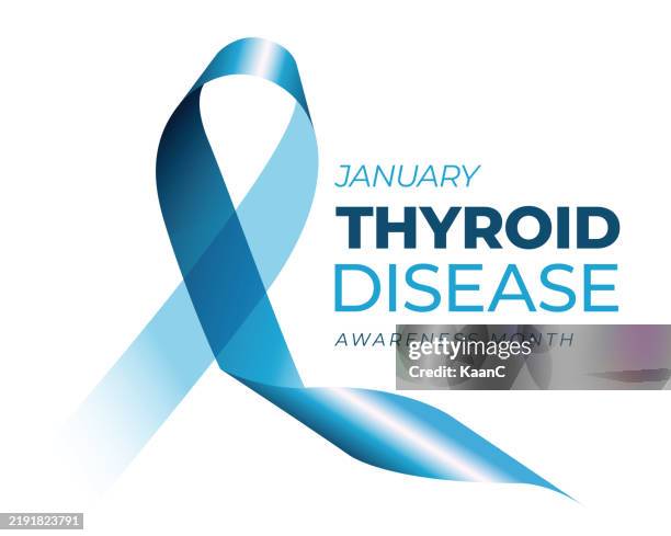 thyroid disease awareness month. thyroid. january thyroid disease. vector stock illustration - thyroid test stock illustrations