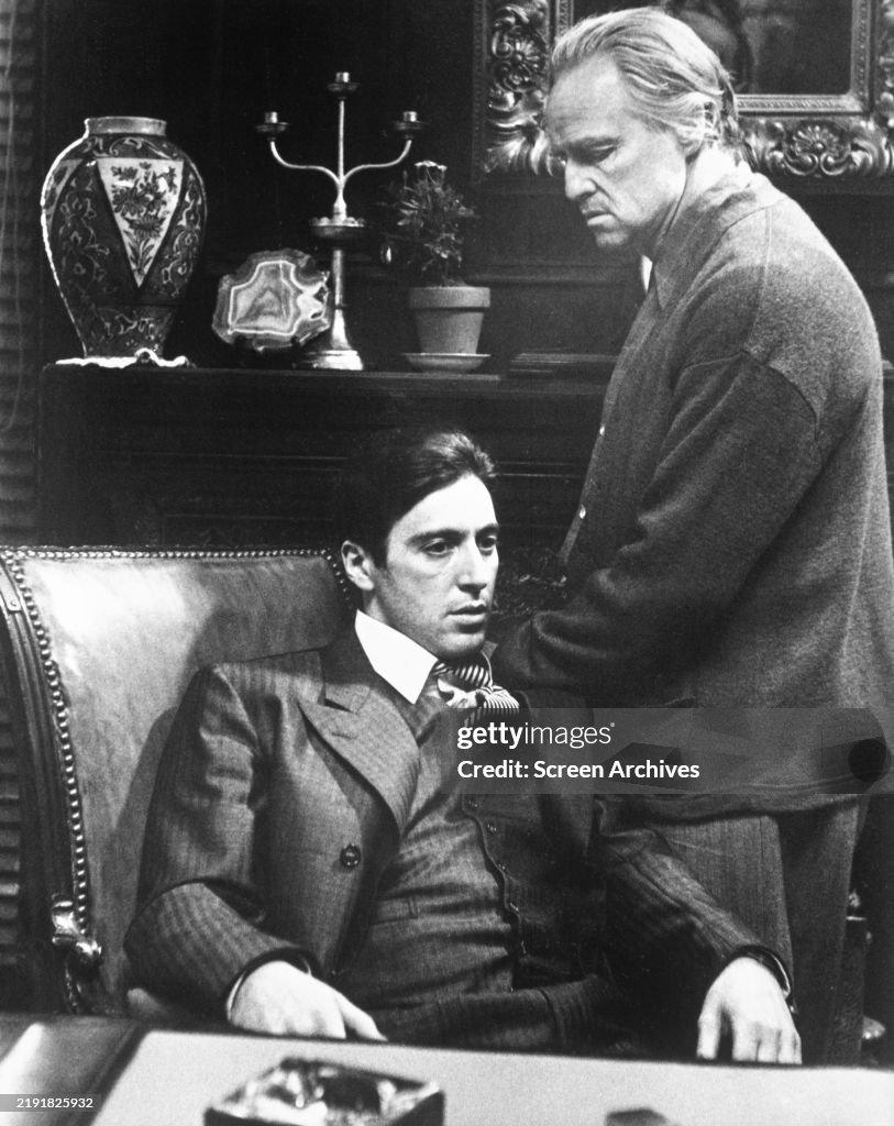 Brando Rietkert Marlon Brando and Al Pacino from the Francis Ford Coppola gangster ...