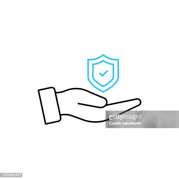 guarantee two color line icon with editable stroke. the icon is suitable for web design, mobile apps, ui, ux, and gui design. - security expert stock illustrations