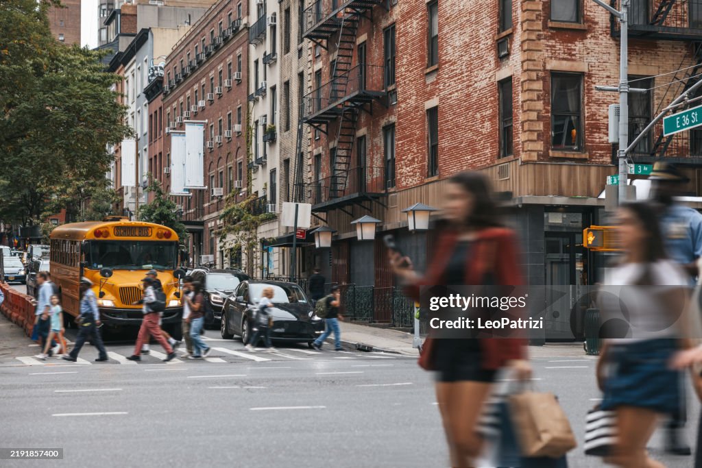 Crosswalk in Lower East Side - Manhattan
