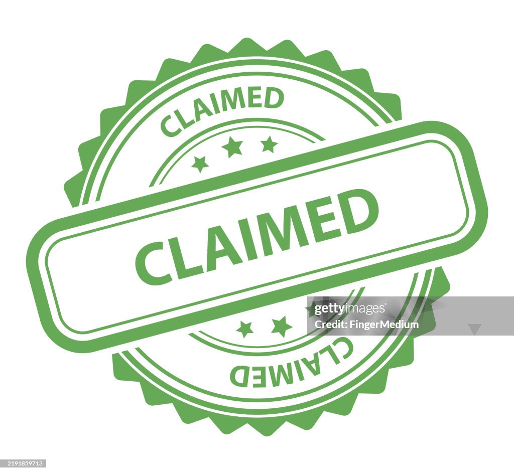 Claimed Lettering Claimed Rubber Seal Stamp High-Res Vector Graphic - Getty Images
