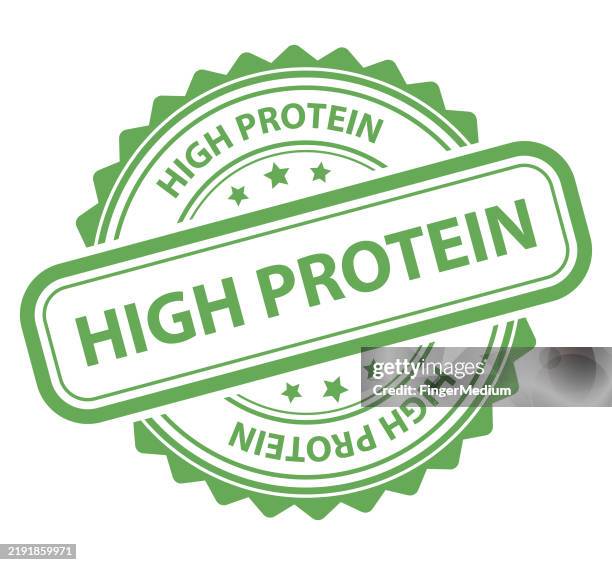 siegelstempel mit hohem proteingehalt aus gummi - protein stock-grafiken, -clipart, -cartoons und -symbole