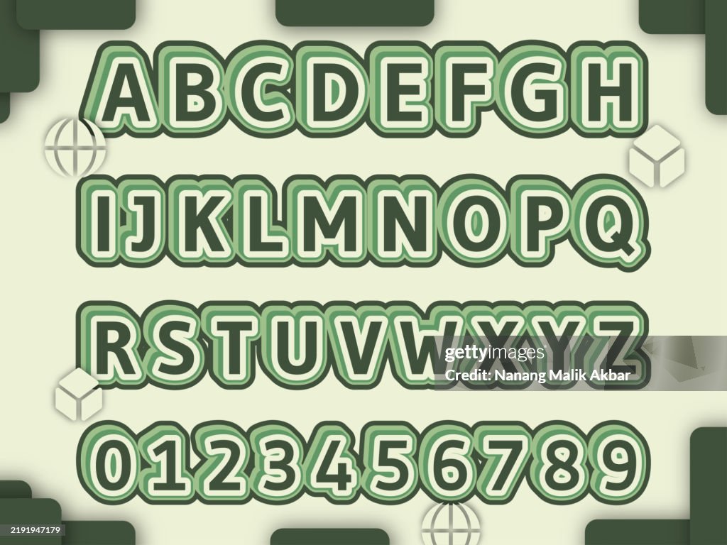 Alphabet 3d Design And Colorful Editable Text Effect Text Can Be ...