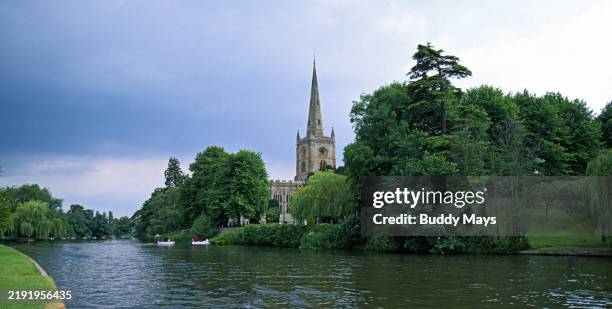 avon river, stratford - stratford upon avon stock pictures, royalty-free photos & images